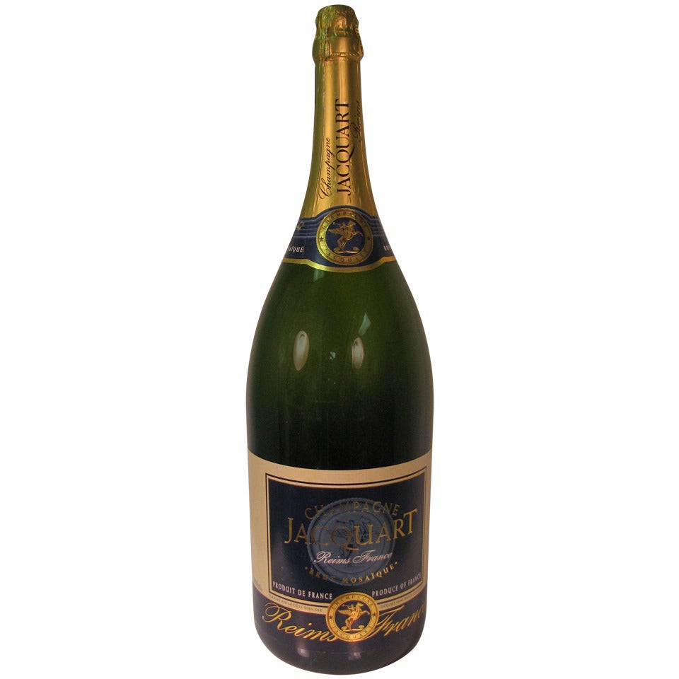 Large Glass French Champagne Prop Bottle