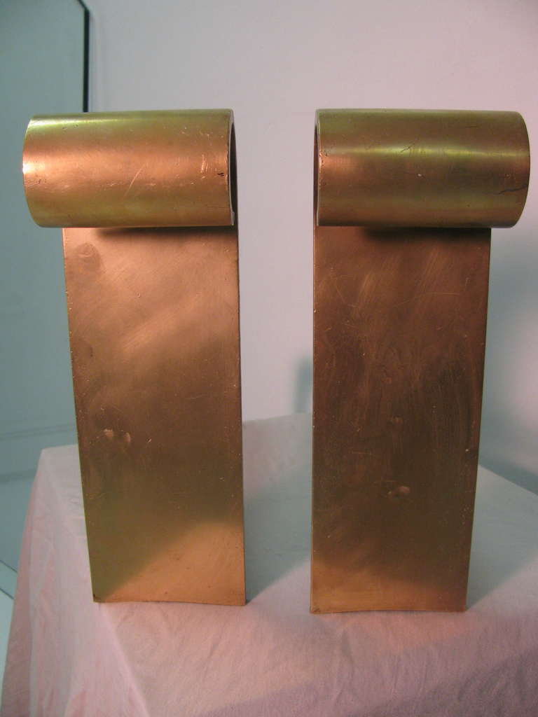 Art Deco Pair of French Deco Andirons
