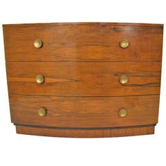 Gilbert Rohde Three Drawer Rosewood Commode By Herman Miller