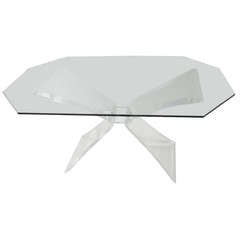 Lucite Butterfly Dining Table Attributed to Lion in Frost 6
