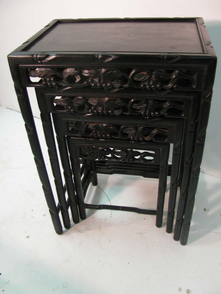 chinese carved nesting tables