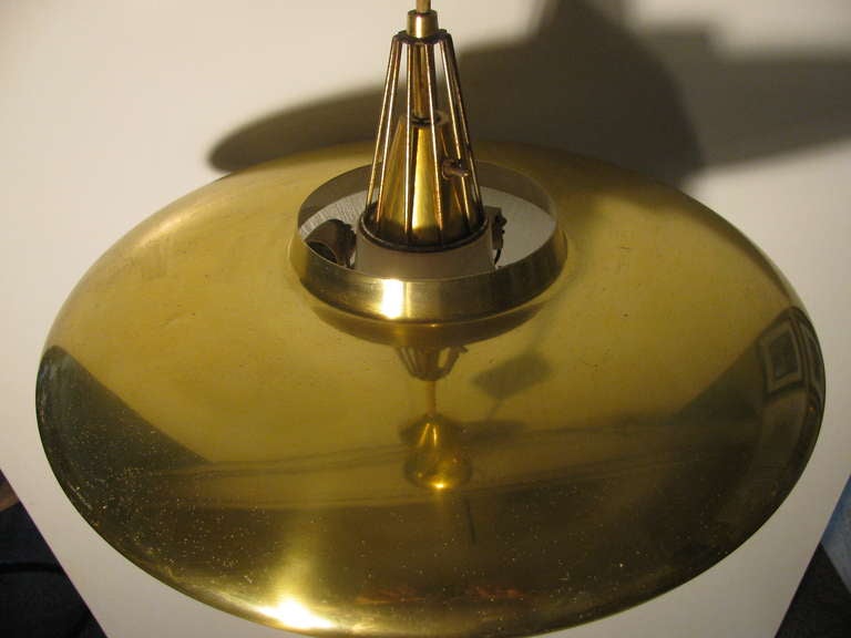 Mid-20th Century Mid Century Modern Pendant Lamp Manner of Paavo Tynell