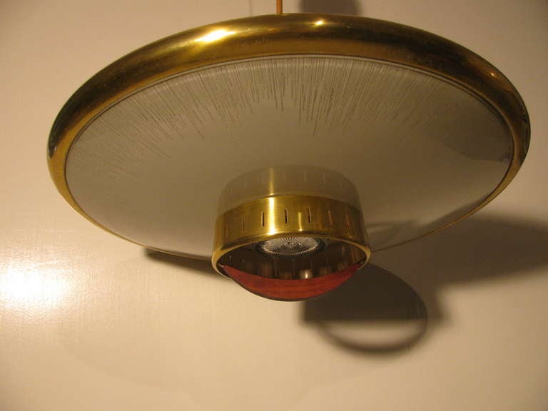 Mid Century Modern Pendant Lamp Manner of Paavo Tynell 1