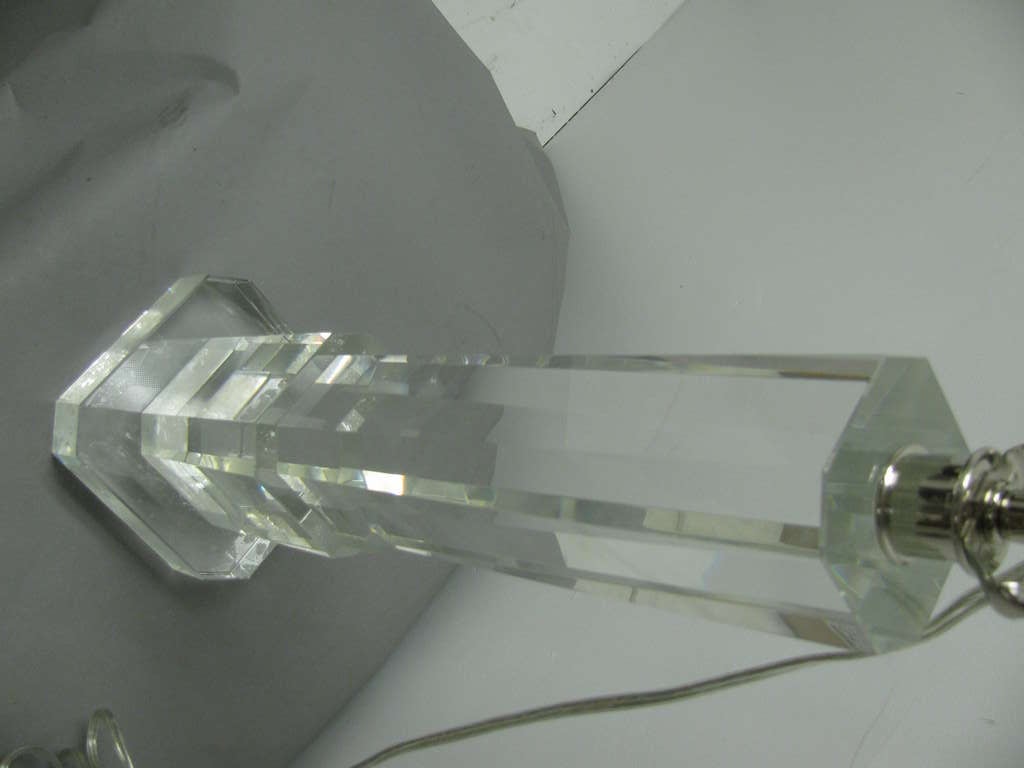 Crystal Glass Art Deco Skyscraper Lamp 1