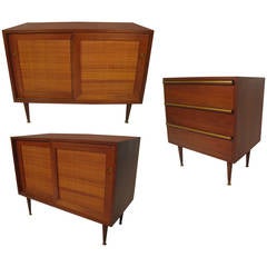Mid Century Modern Three Piece Cabinet System 8