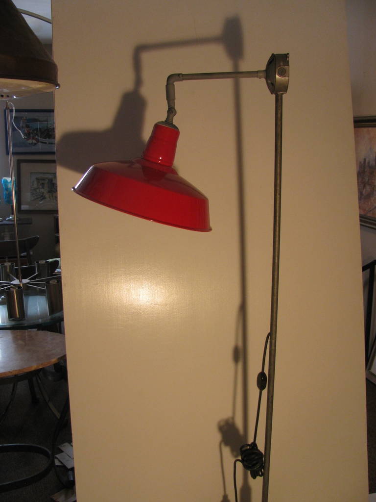 Heavy Duty Industrial Floor Lamp In Good Condition In Port Jervis, NY
