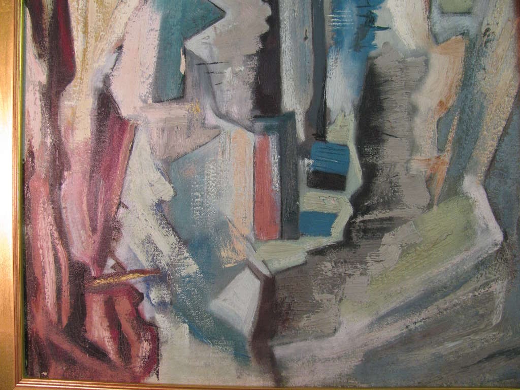 Untitled - Buffalo artist James Koenig paintings reflected many phases of American painting styles including scenes from the WPA period, abstract expressionism and geometric abstraction. His experience in design was evident in the well composed