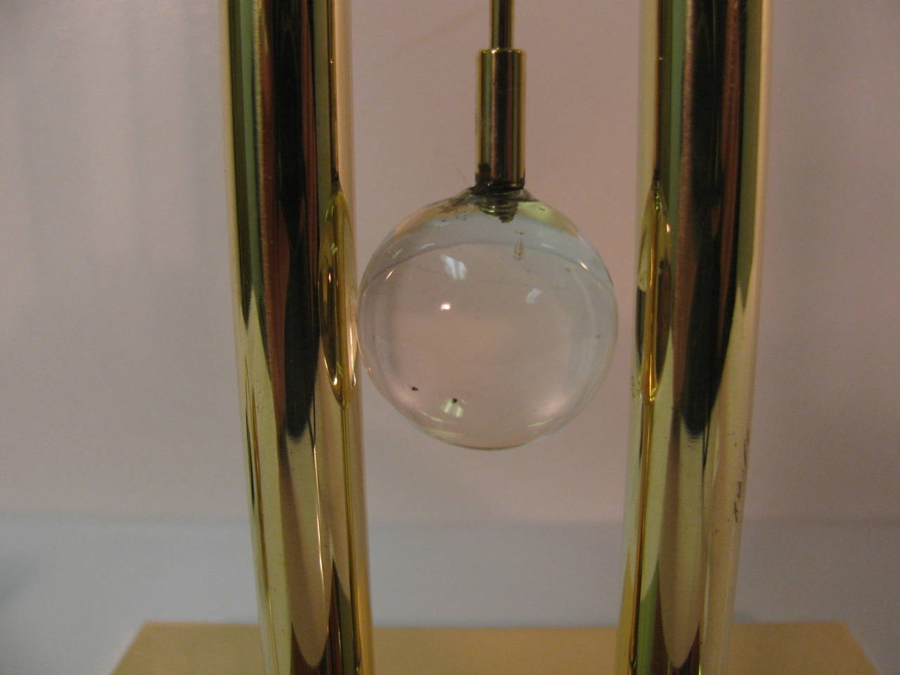 Mid-20th Century Mid Century Modernist Brass Desk Table Lamp