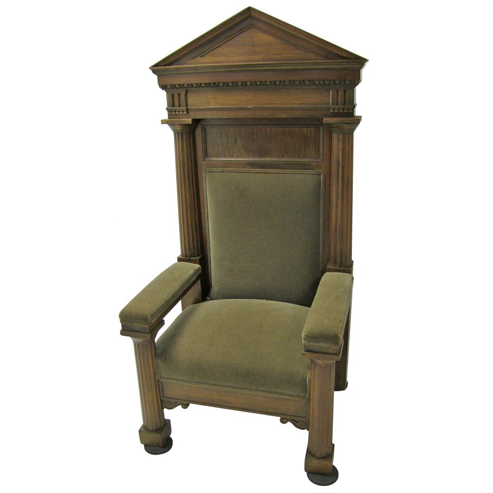 Masonic Temple Throne Chair