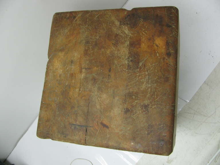 Industrial Amazing Massive Butcher Block Table From Upstate New York