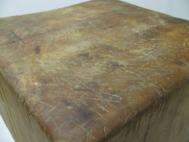 American Amazing Massive Butcher Block Table From Upstate New York