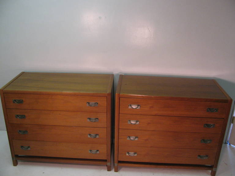 Mid-Century Modern Pair of Mid-Century Danish Modern Teak Bachelor Chests