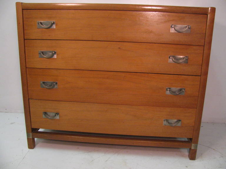 Pair of Mid-Century Danish Modern Teak Bachelor Chests In Good Condition In Port Jervis, NY