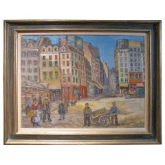 Paris Street Scene 1912 by Artist Albert Abramovitz