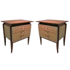 Sculptural Night Stands Mid Century Four Piece Bedroom Set Style Of James Mont