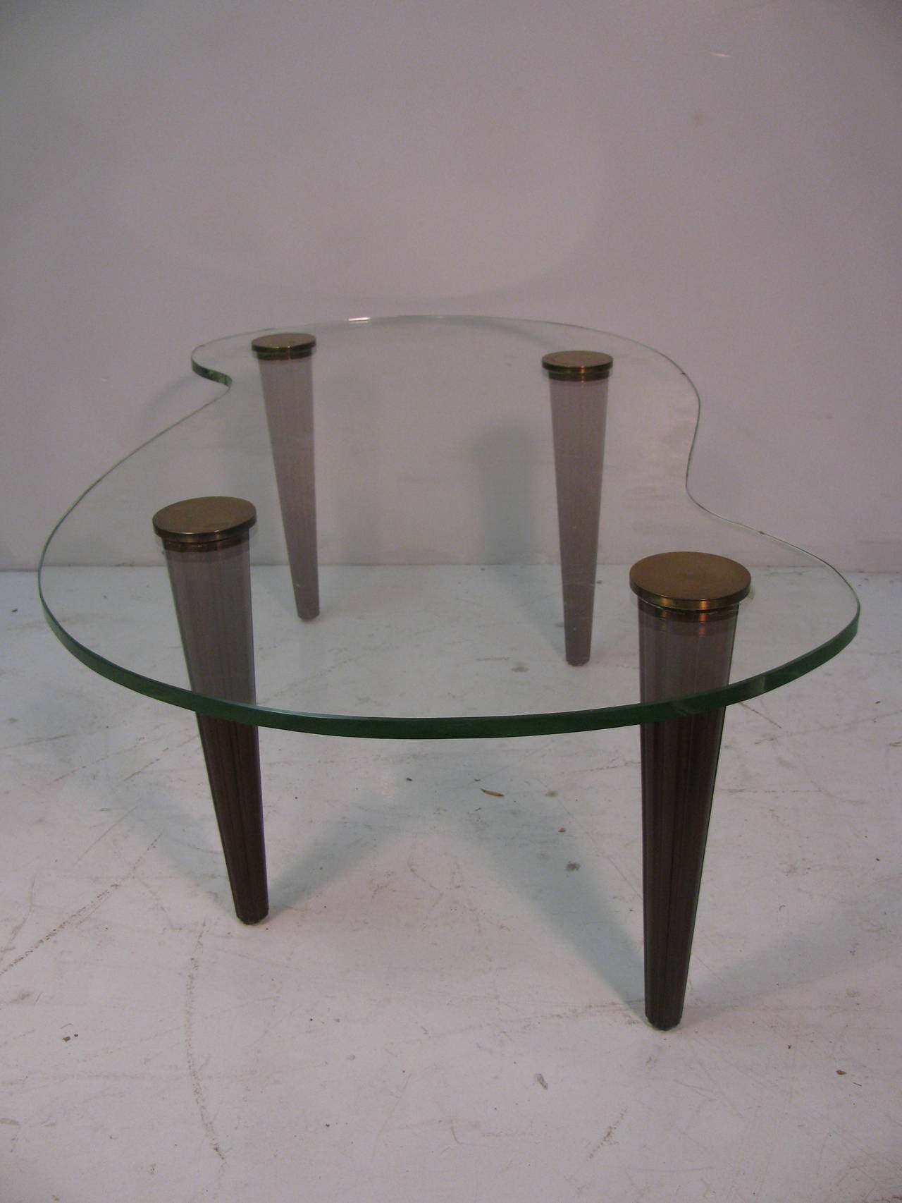 Brass Art Deco Mid Century Cloud Form Cocktail Table Gilbert Rohde