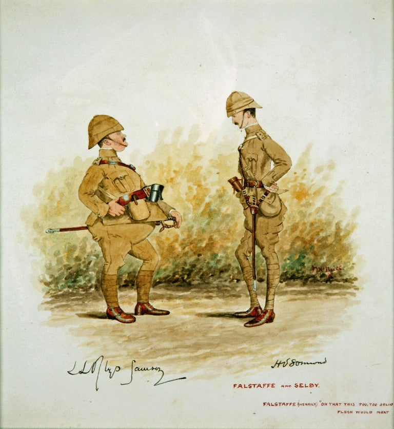 Antique Watercolours of Officers of the Lancashire Fusiliers by McNeil 1