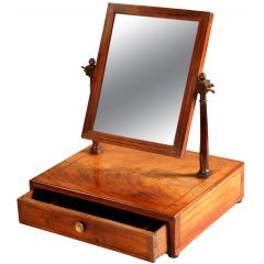 Antique Campaign Toilet Mirror