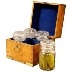 Antique Brass Bound Pickle Case