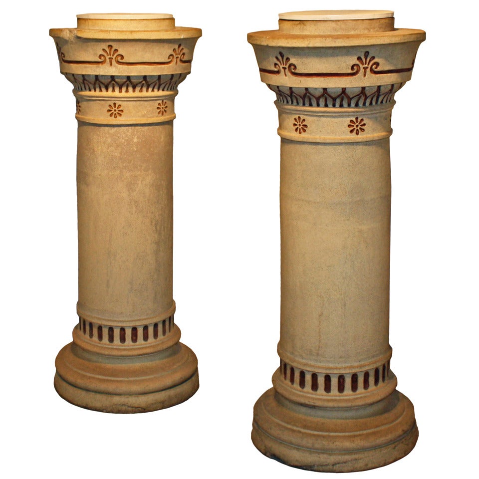Pair of Chimney Columns by Garnkirk For Sale