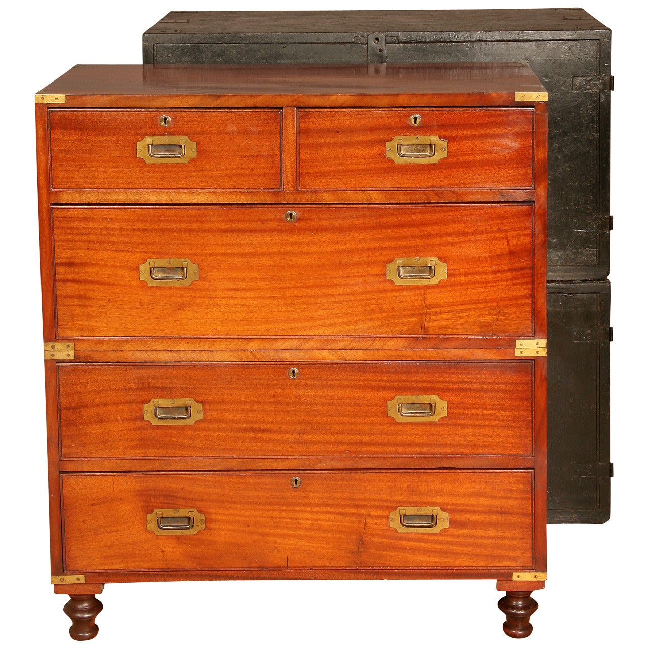 Campaign Chest with Packing Cases For Sale