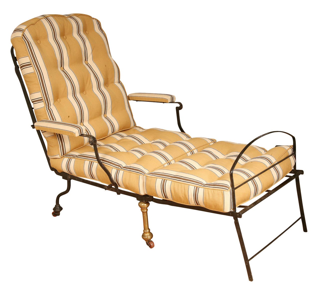 Antique Folding Iron Chair Bed