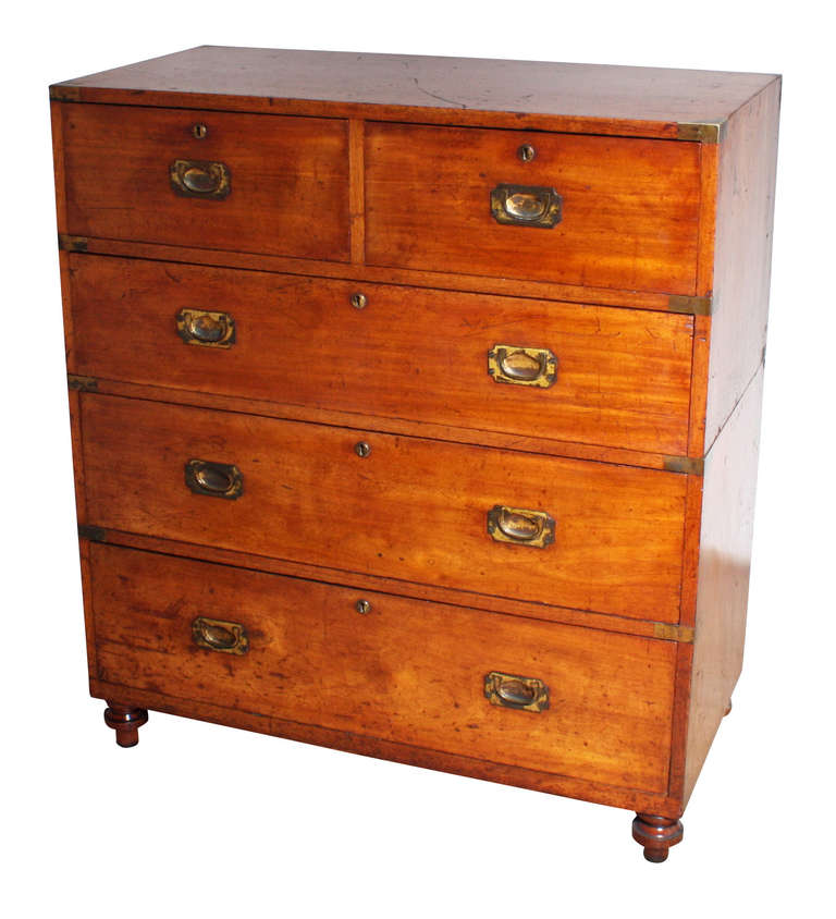 Irish Antique Campaign Chest by Ross of Dublin