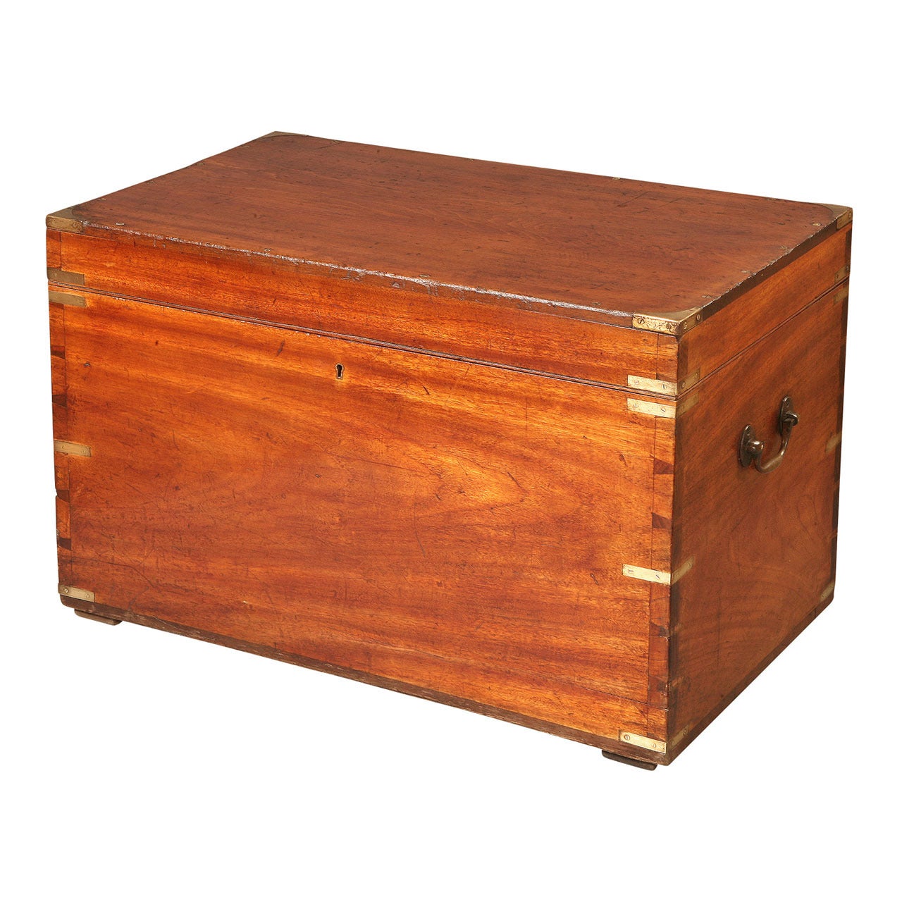 Antique Trunk by Army and Navy Store For Sale
