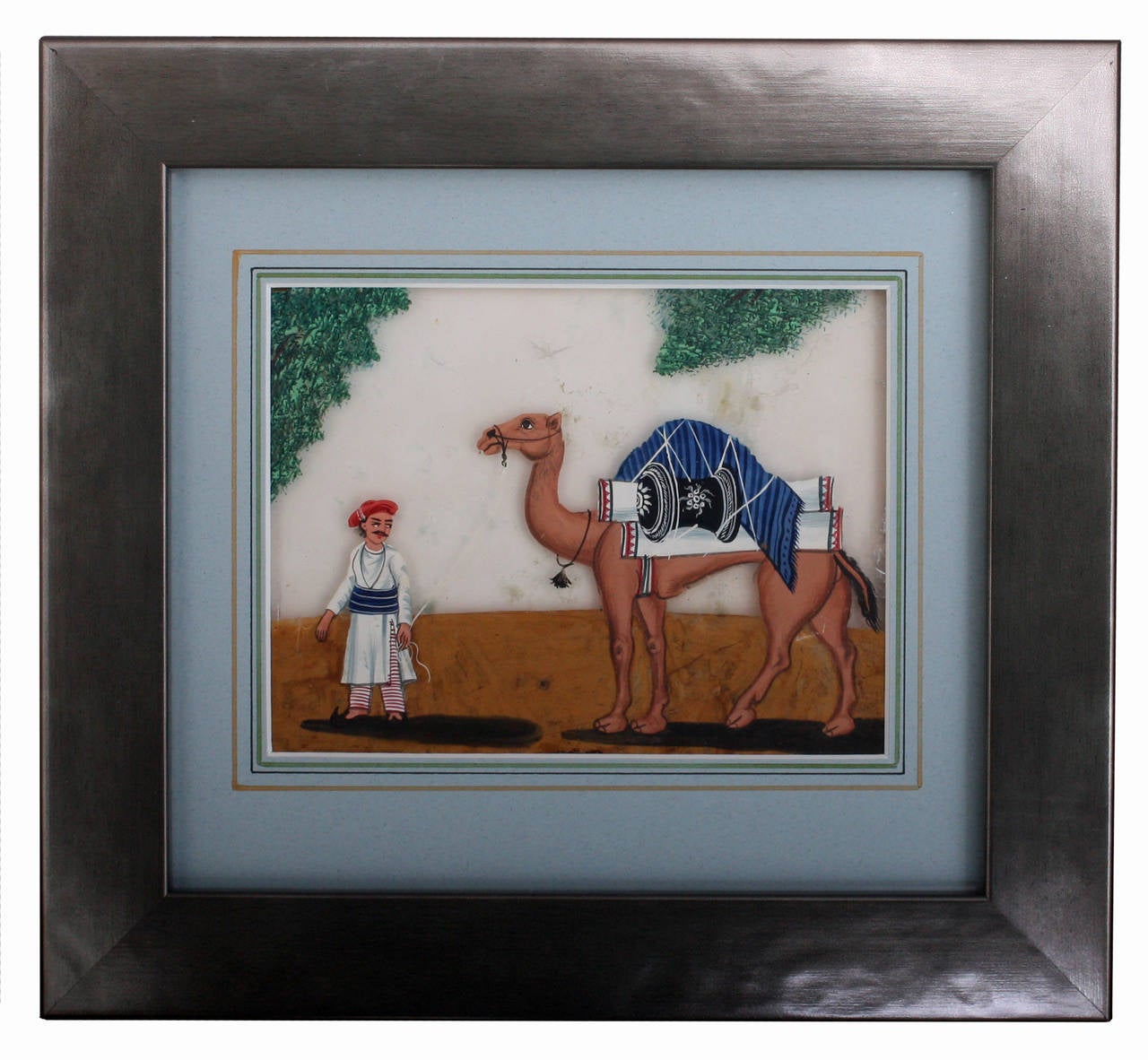 Set of Four HEIC School Paintings on Mica For Sale 1