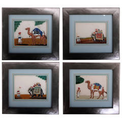 Set of Four HEIC School Paintings on Mica