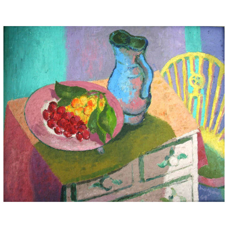 Still Life on a Painted Chest For Sale
