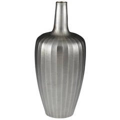Hammered Silver Vase by Hirata Juko II