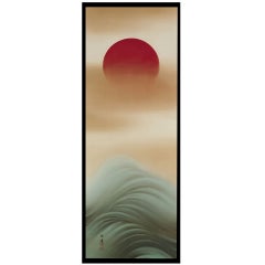 Imao Keisho Scroll Painting of the Sun Rising Over the Sea