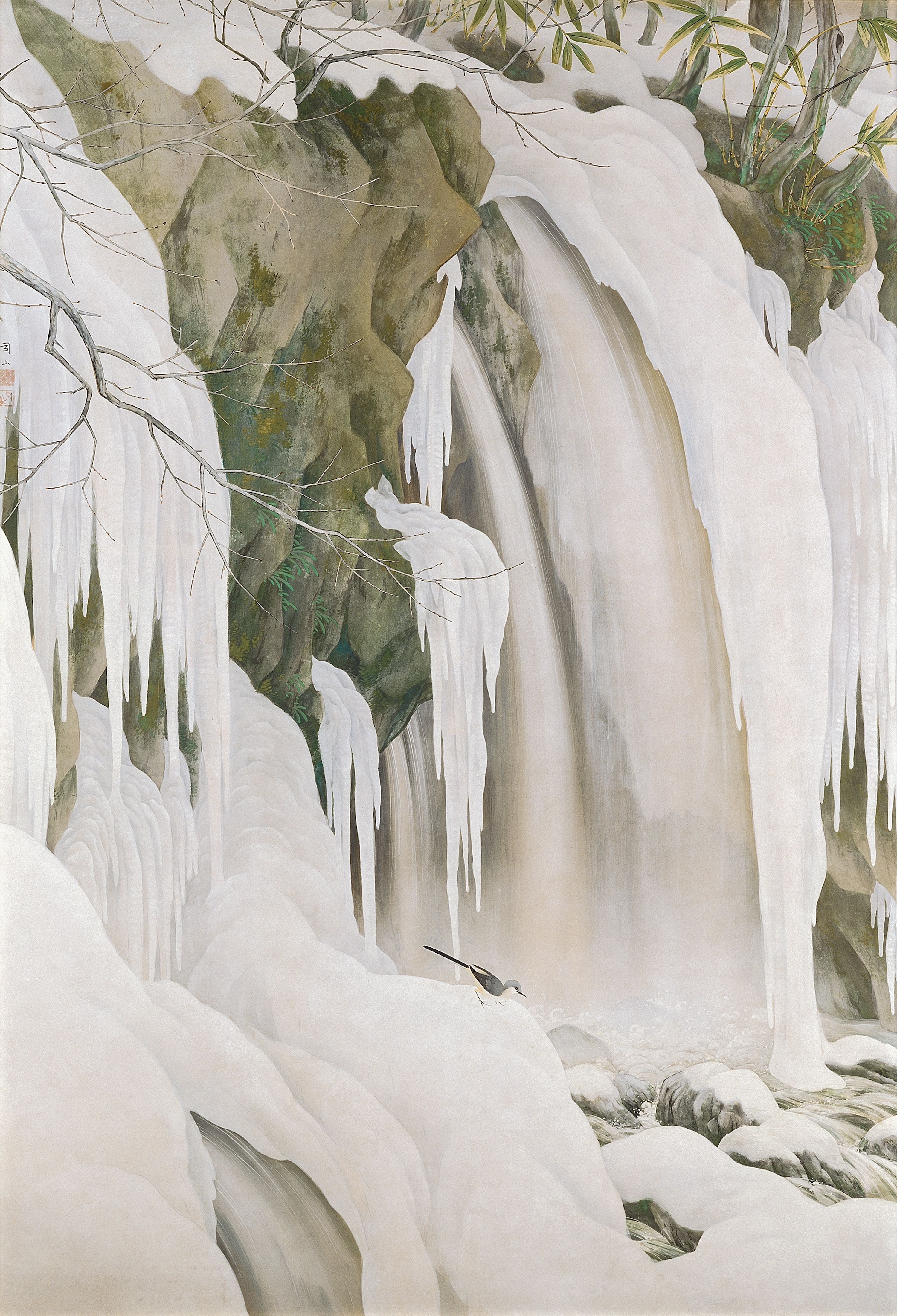 Miyata Shizan 1934 Teiten Exhibition Painting of Icicles For Sale