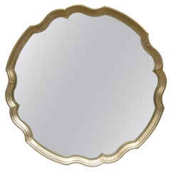 Mid-20th Century Brass Scallop Mirror