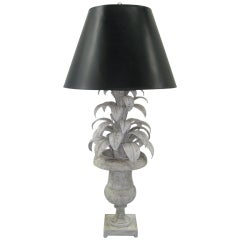 Hollywood Regency Tole Urn Table Lamp