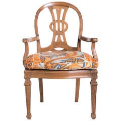 Ribbon-Backed Pine English Chair, Early 1800s