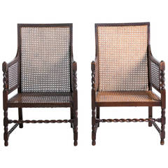 Pair of 19th Century English Caned Chairs