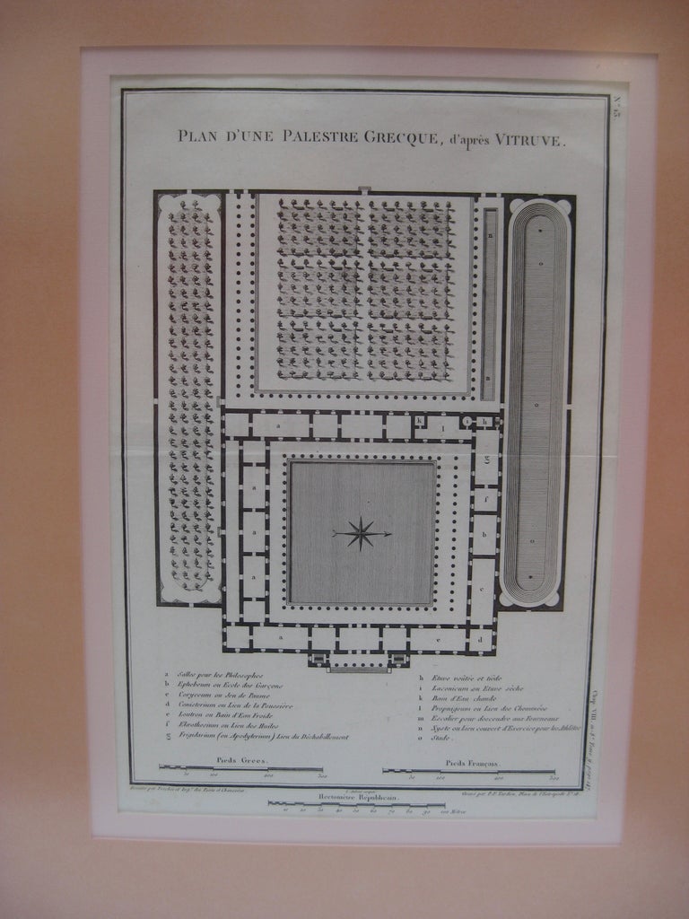 Paper 18th Century French Garden Plan Prints, Pair