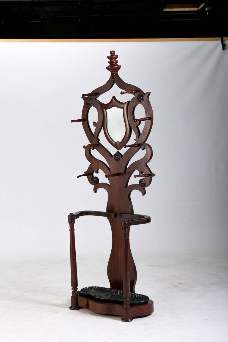 19th C. English Victorian Hall Tree at 1stDibs