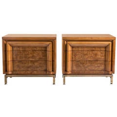 Mid Century Mastercraft Style Chests, Pair, 1970s