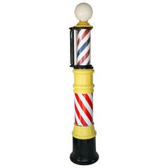 Used 20th Century Theo Koch Illuminated Barber Shop Pole