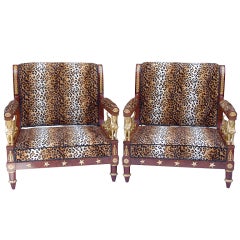 Antique Pair Of Canopies Empire Style