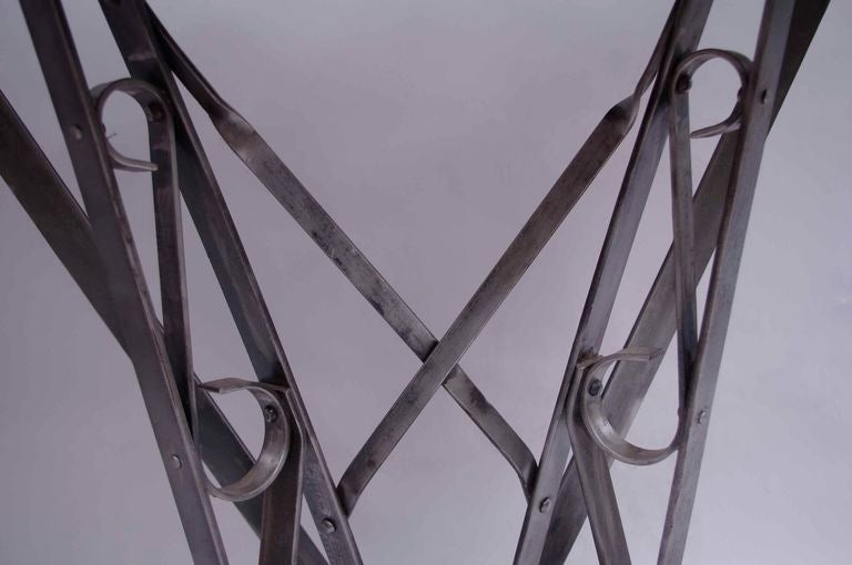 Pair Of Tour Eiffel period Wrought Iron Consols