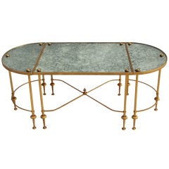 Gilded Three Parts Brass Coffee Table
