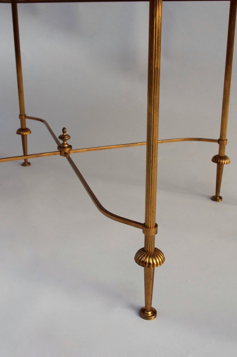 Gilded Three Parts Brass Coffee Table
