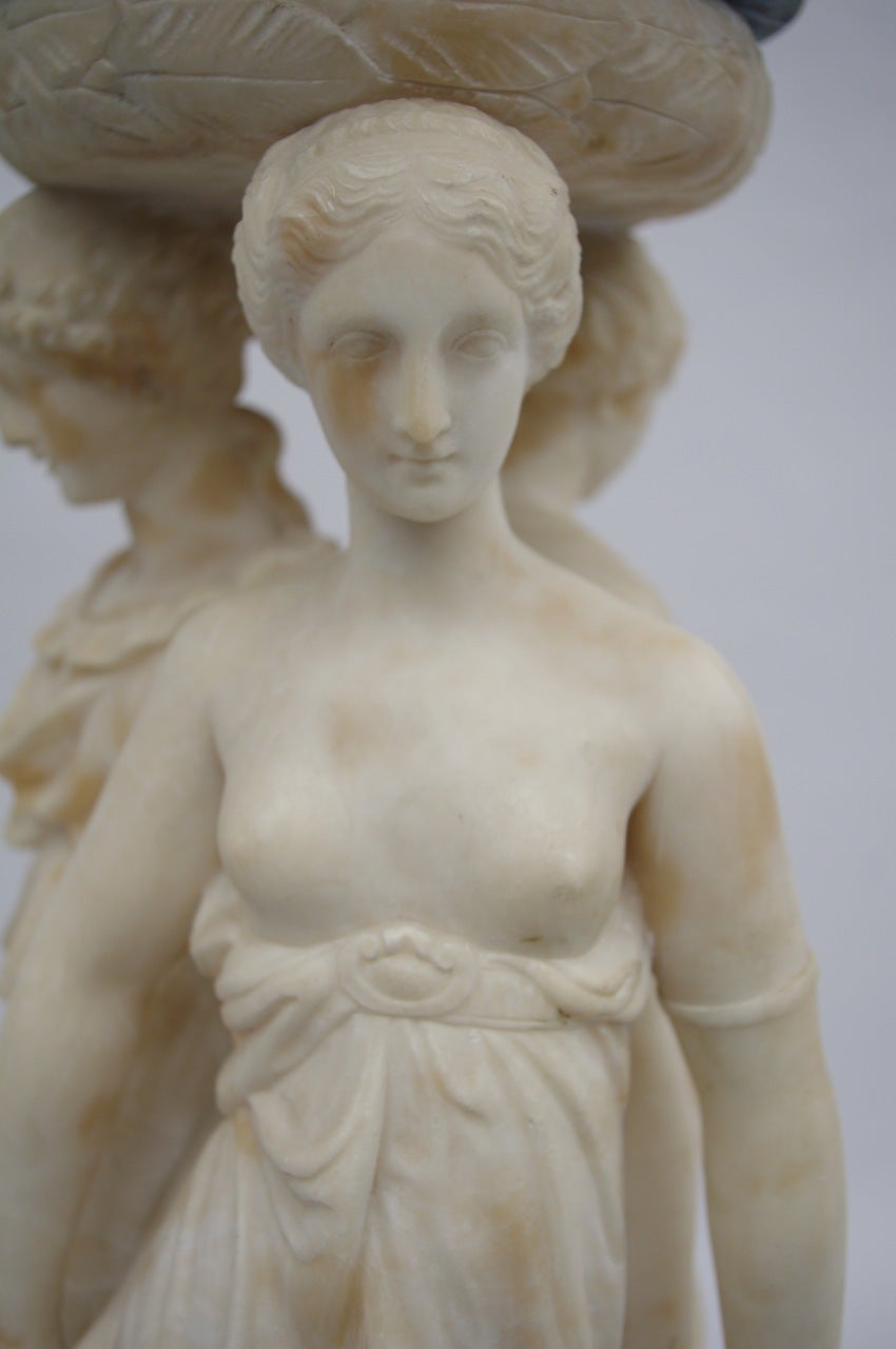 Neoclassical Alabaster Gueridon 