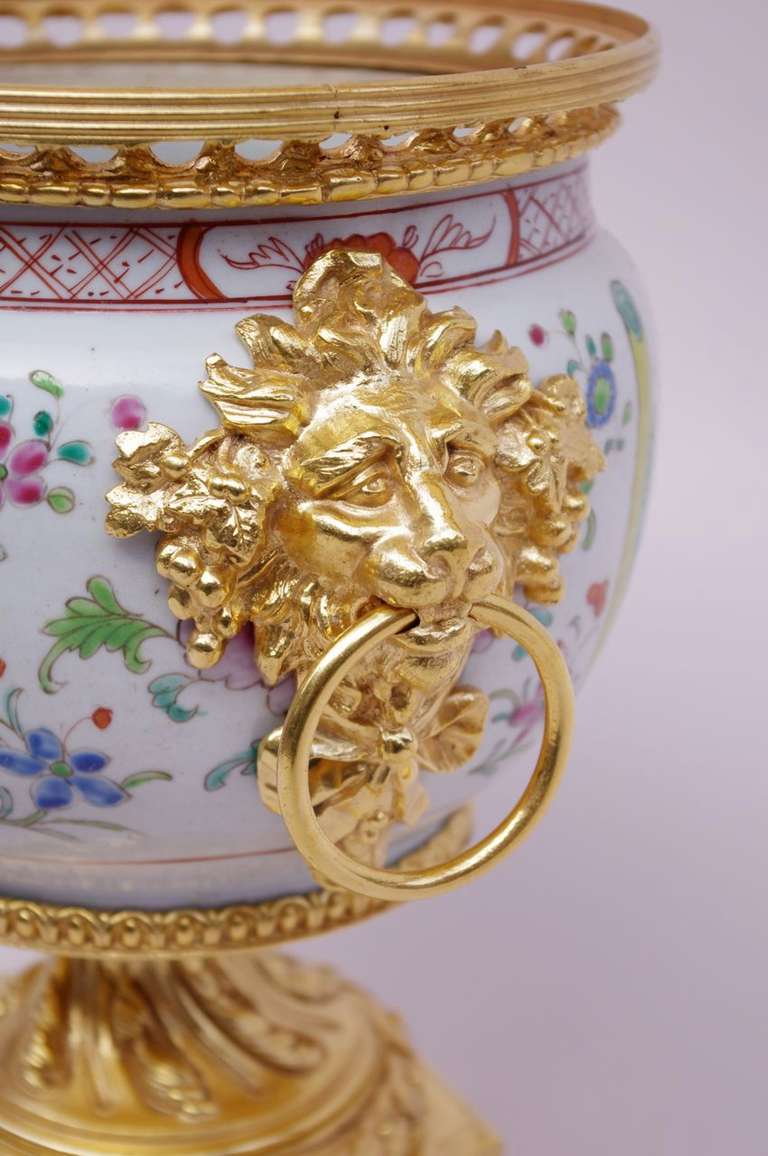 Louis XVI Canton porcelain vase with gilt bronze mount, 18th century