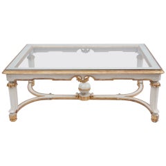 White And Gilded Lacquered Coffee Table White And Gilded Lacquered Coffee Table