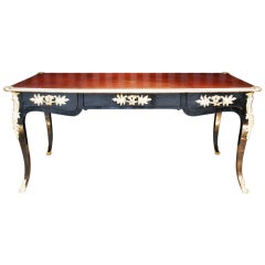 Important And Large Black Lacquered And Stamped FOURNIER Louis XV Desk